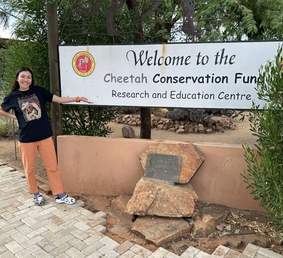 Stacy Kaneko with CCF Sign.