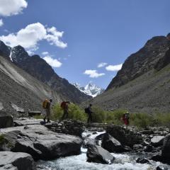 Hiking to the summer pastures